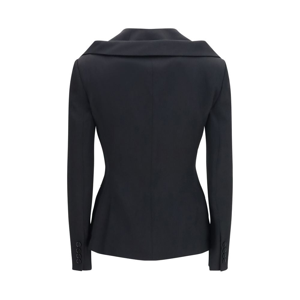 Alexander McQueen Black Wool Full-Length Jacket
