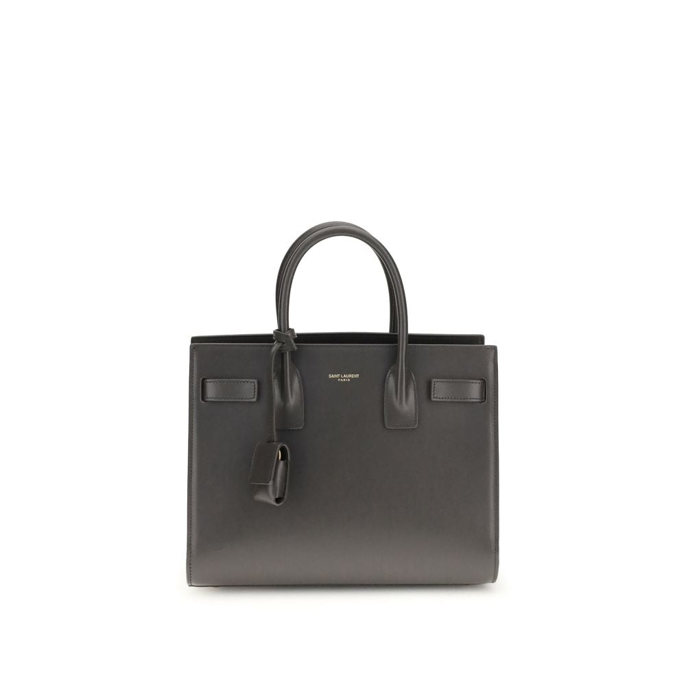 Saint Laurent Gray Leather Handbag