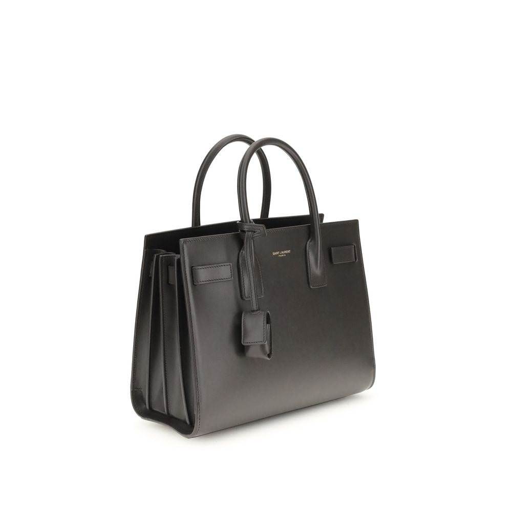 Saint Laurent Gray Leather Handbag