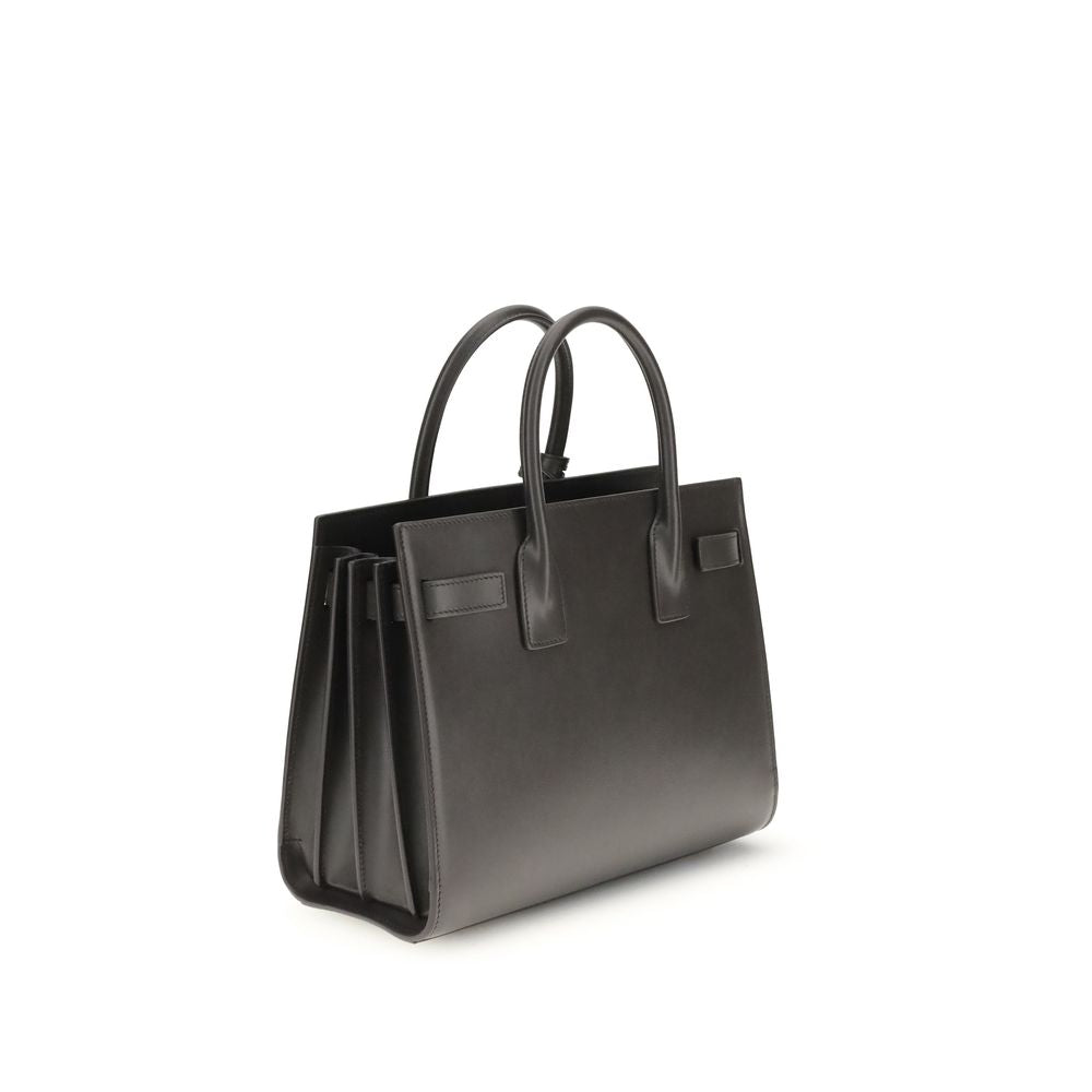 Saint Laurent Gray Leather Handbag