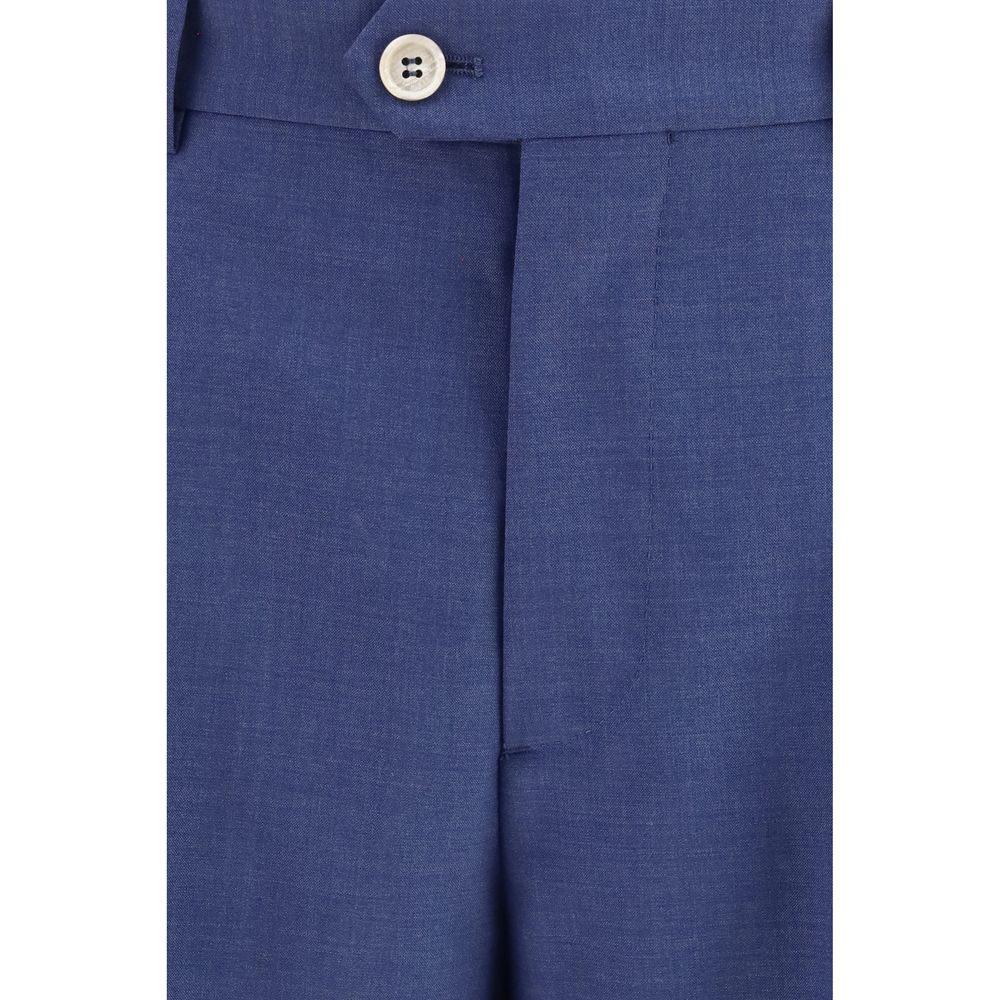 Brunello Cucinelli Blue Wool Two-Piece Suit