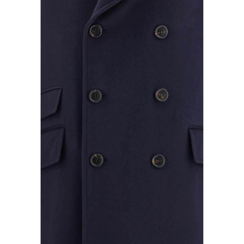 Brunello Cucinelli Blue Wool Coat