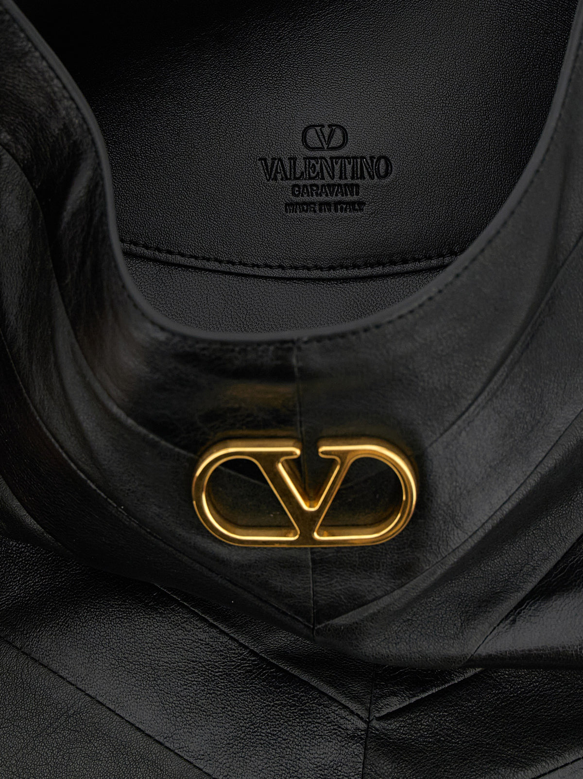 Valentino Garavani Black Leather Shoulder Bag