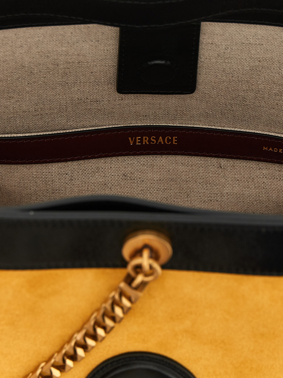 Versace Calfskin Shoulder Bag
