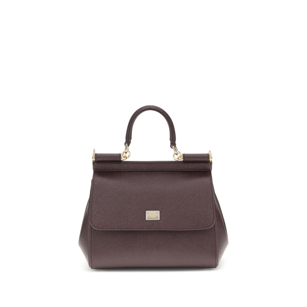Dolce & Gabbana Brown Leather Sicily Handbag