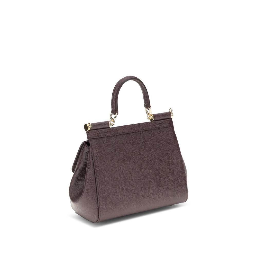 Dolce & Gabbana Brown Leather Sicily Handbag