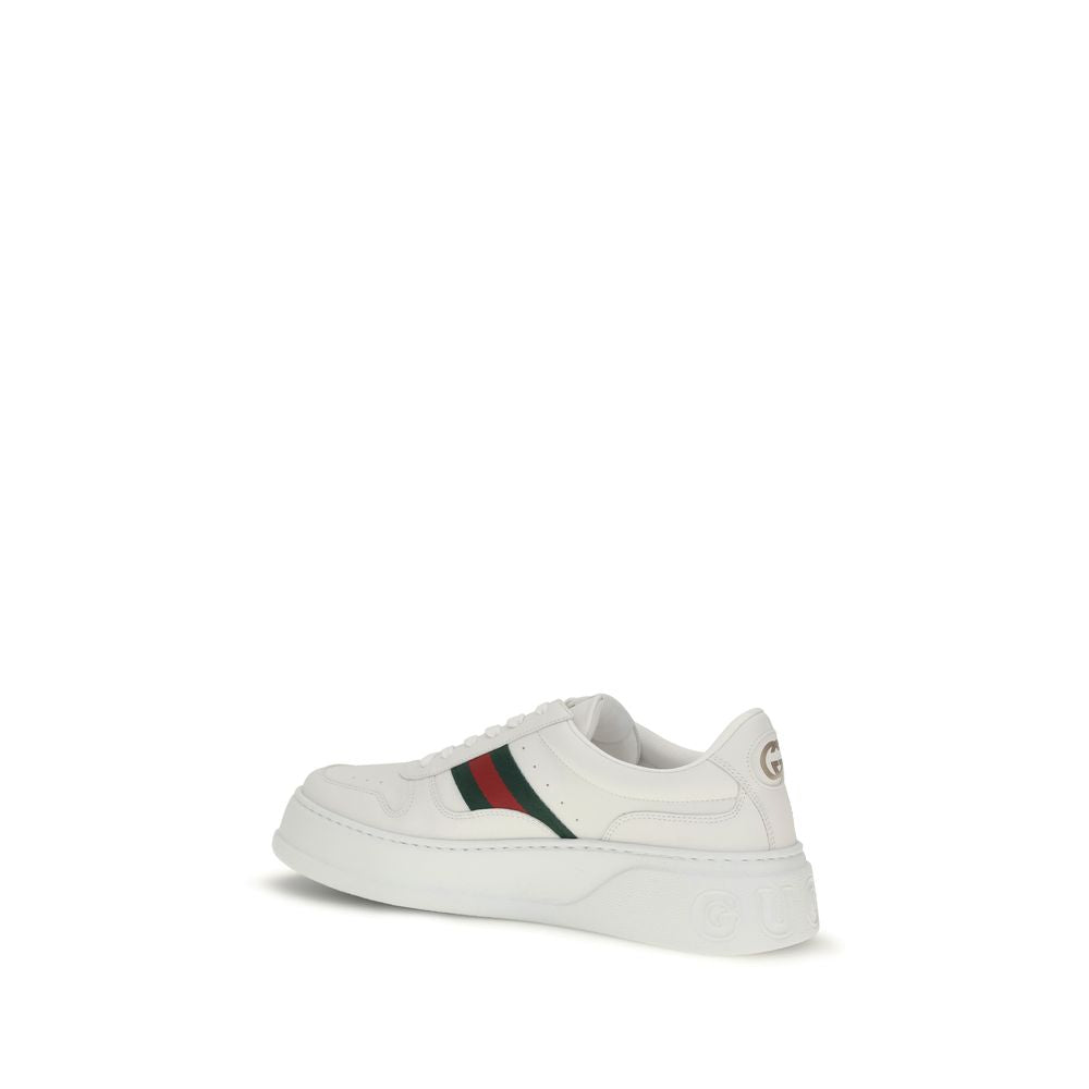 Gucci White Leather Chunky Sneakers