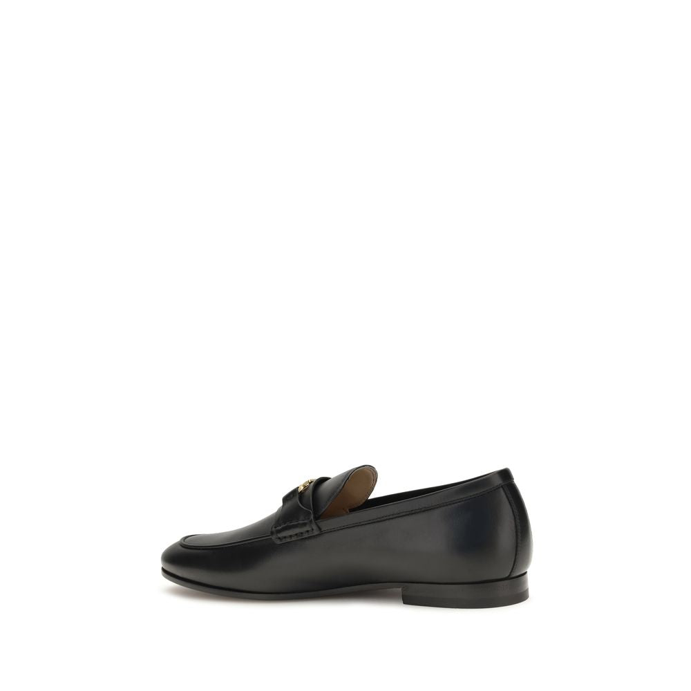 Valentino Garavani Black Leather Slip-On Loafers