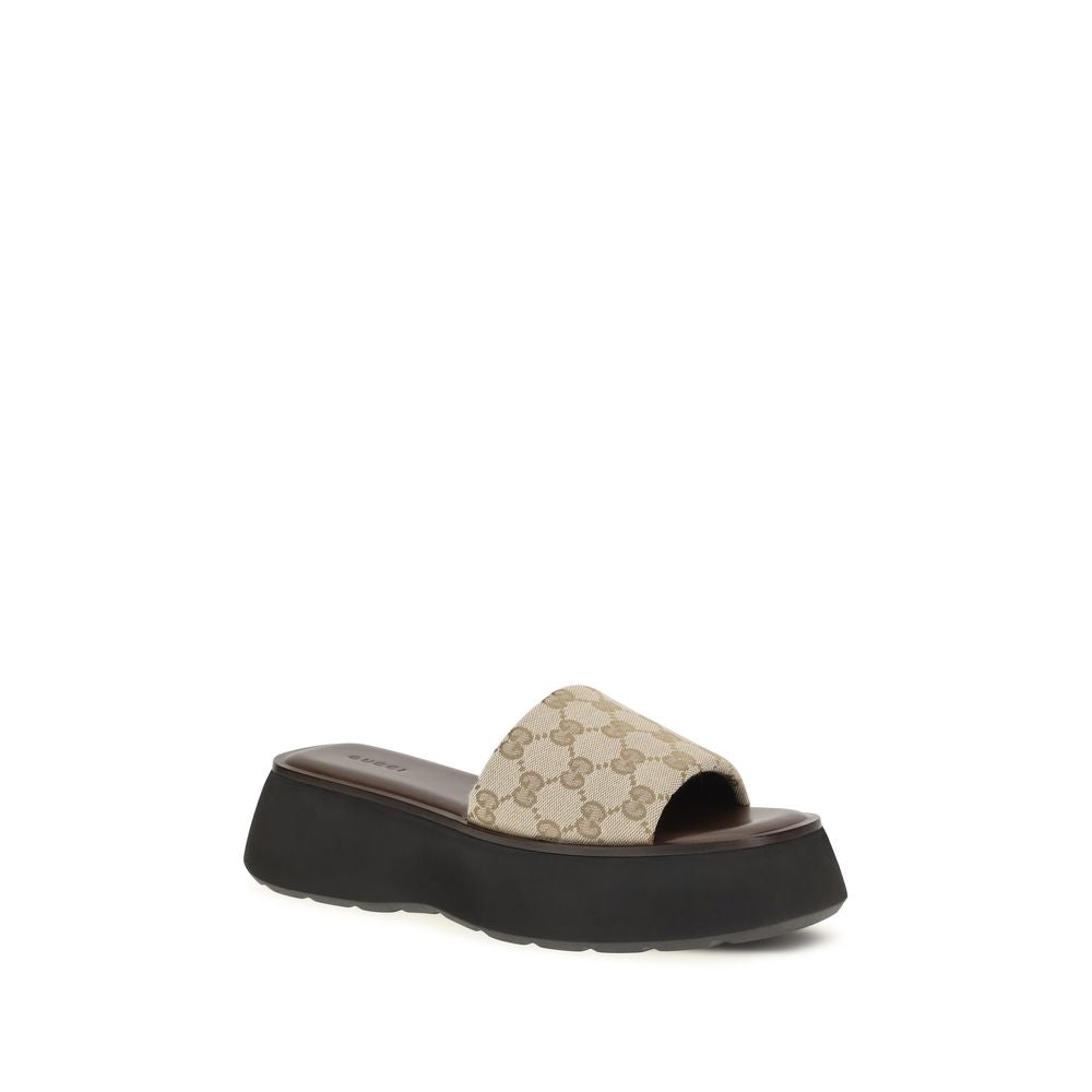Gucci Beige Platform Sandals