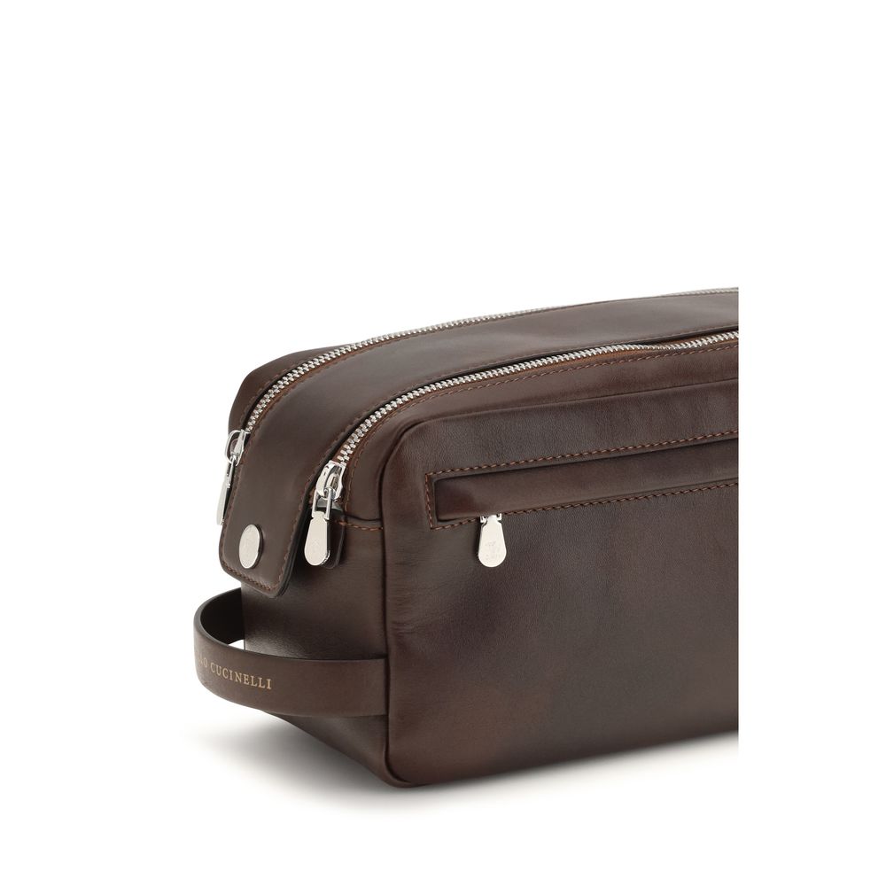 Brunello Cucinelli Brown Leather Wallet