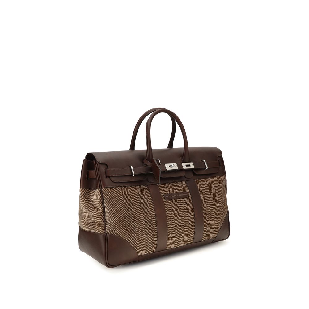 Brunello Cucinelli Brown Leather Luggage And Travel