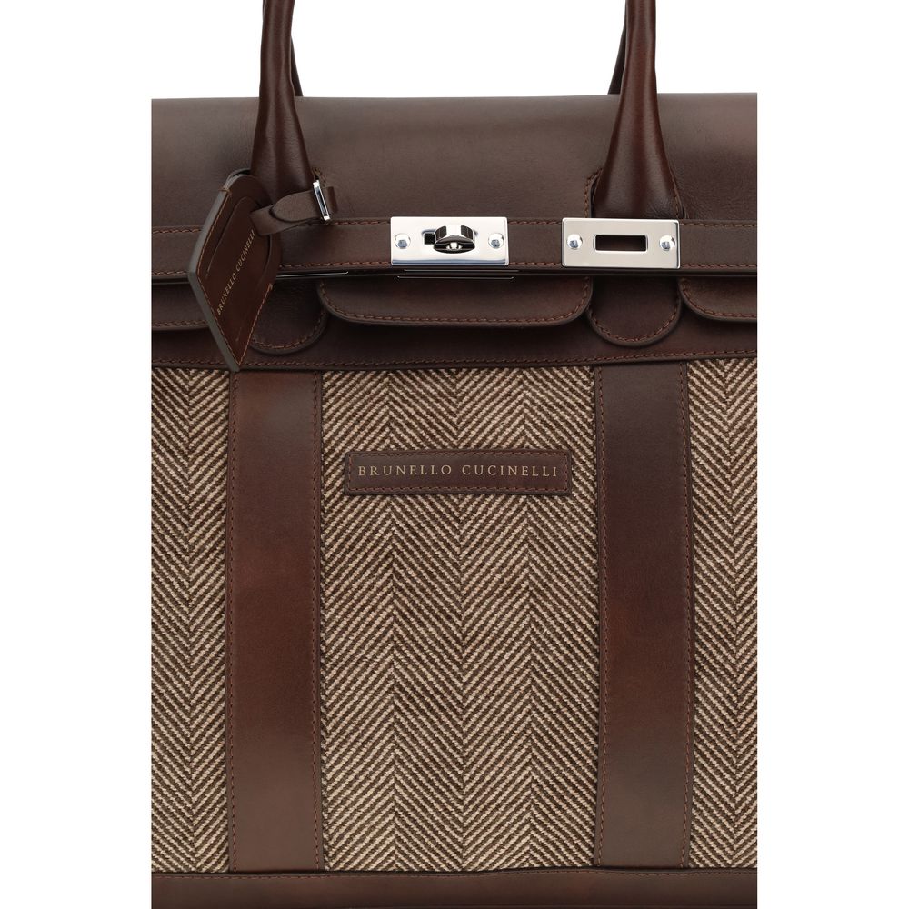 Brunello Cucinelli Brown Leather Luggage And Travel