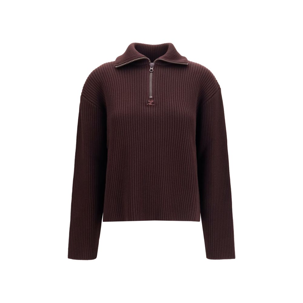 Courrèges Brown Wool Sweatshirt