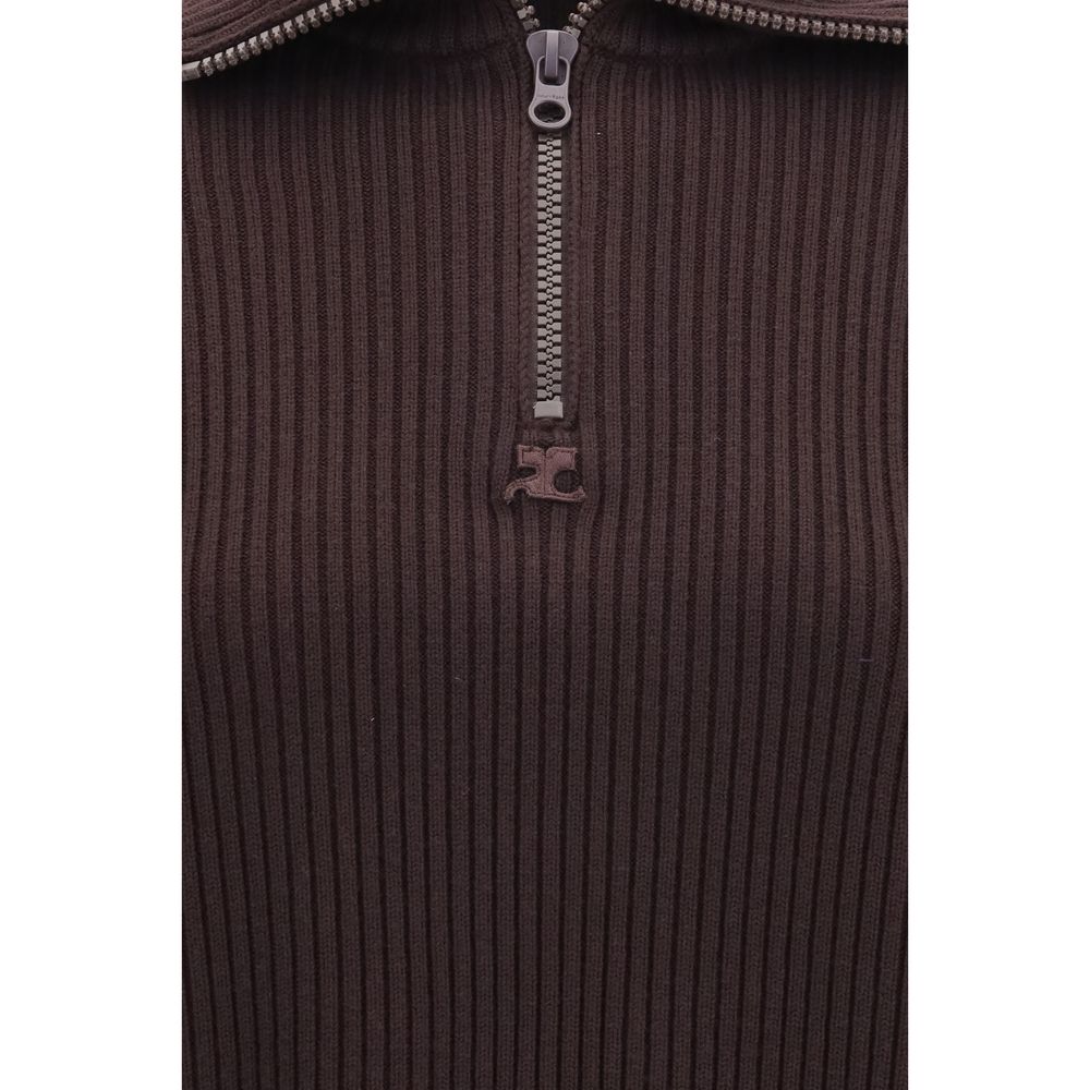 Courrèges Brown Wool Sweatshirt