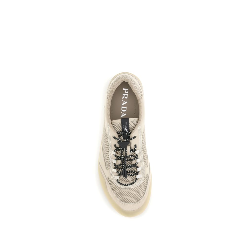 Prada Beige Athletic Sneakers