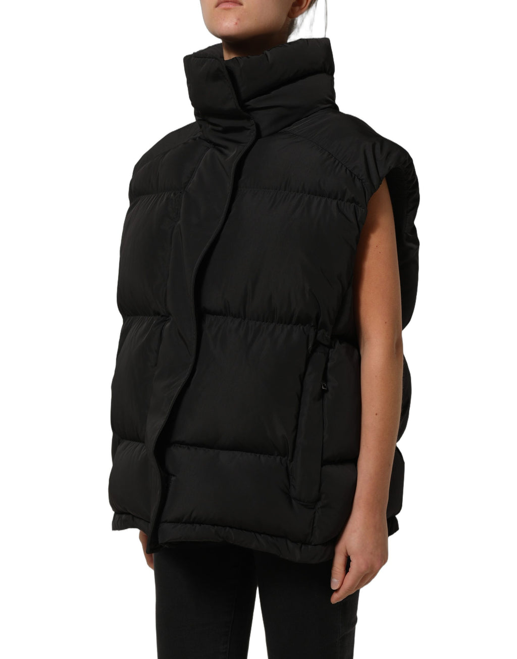 Dolce & Gabbana Black Sleeveless Padded Men Puffer Jacket