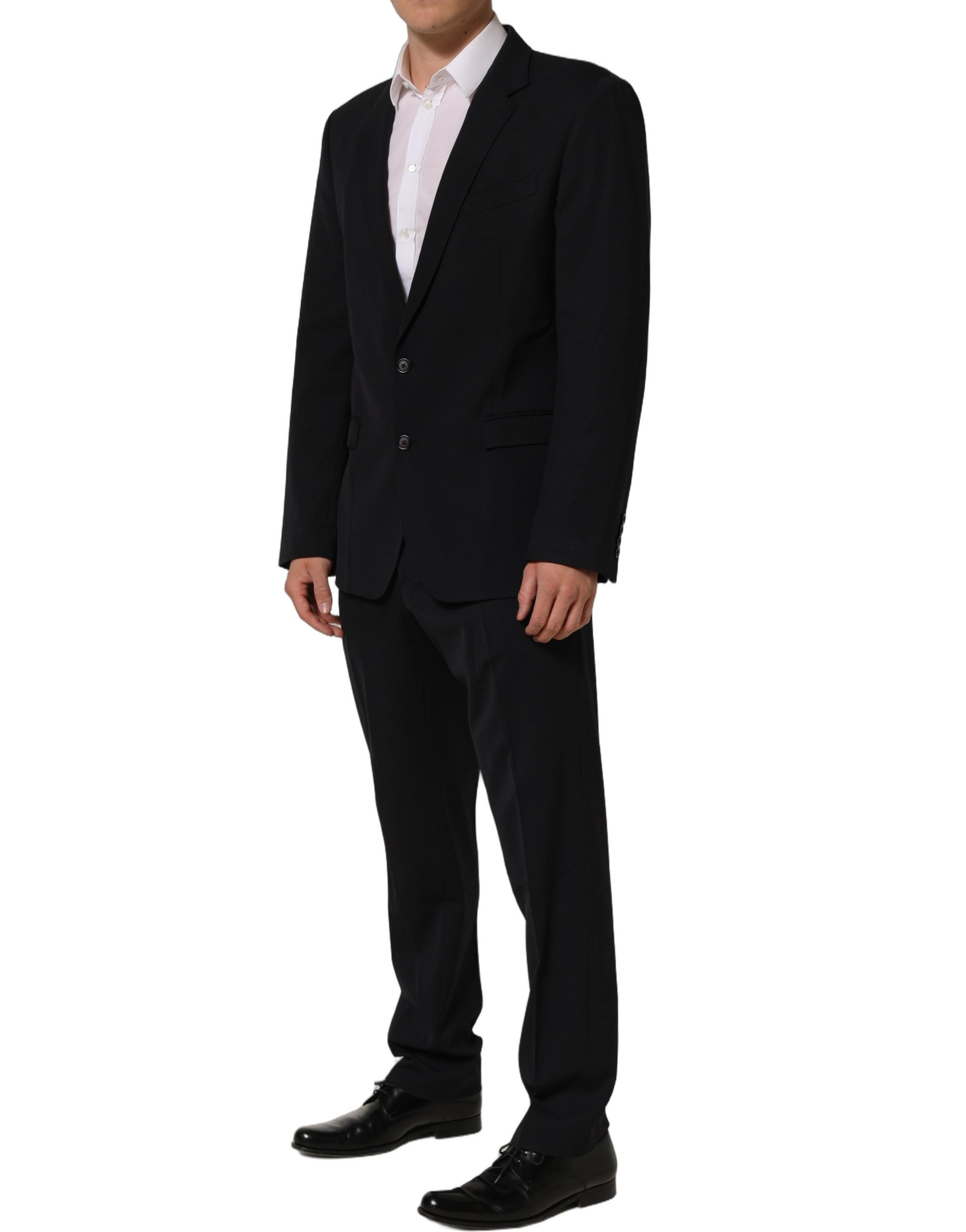 Dolce & Gabbana Dark Blue Wool Slim Fit Formal Men 2 Piece Suit