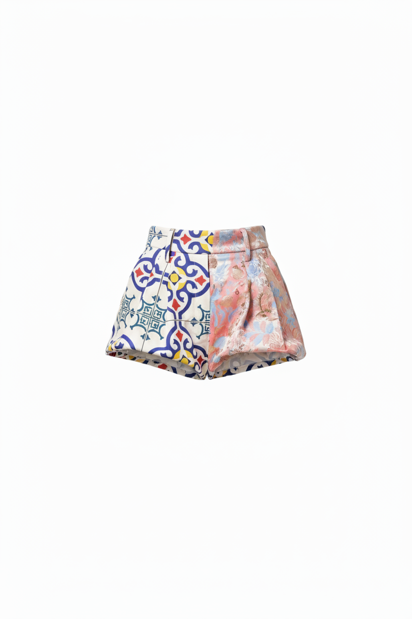 Dolce & Gabbana Multicolor Patchwork Hot Shorts