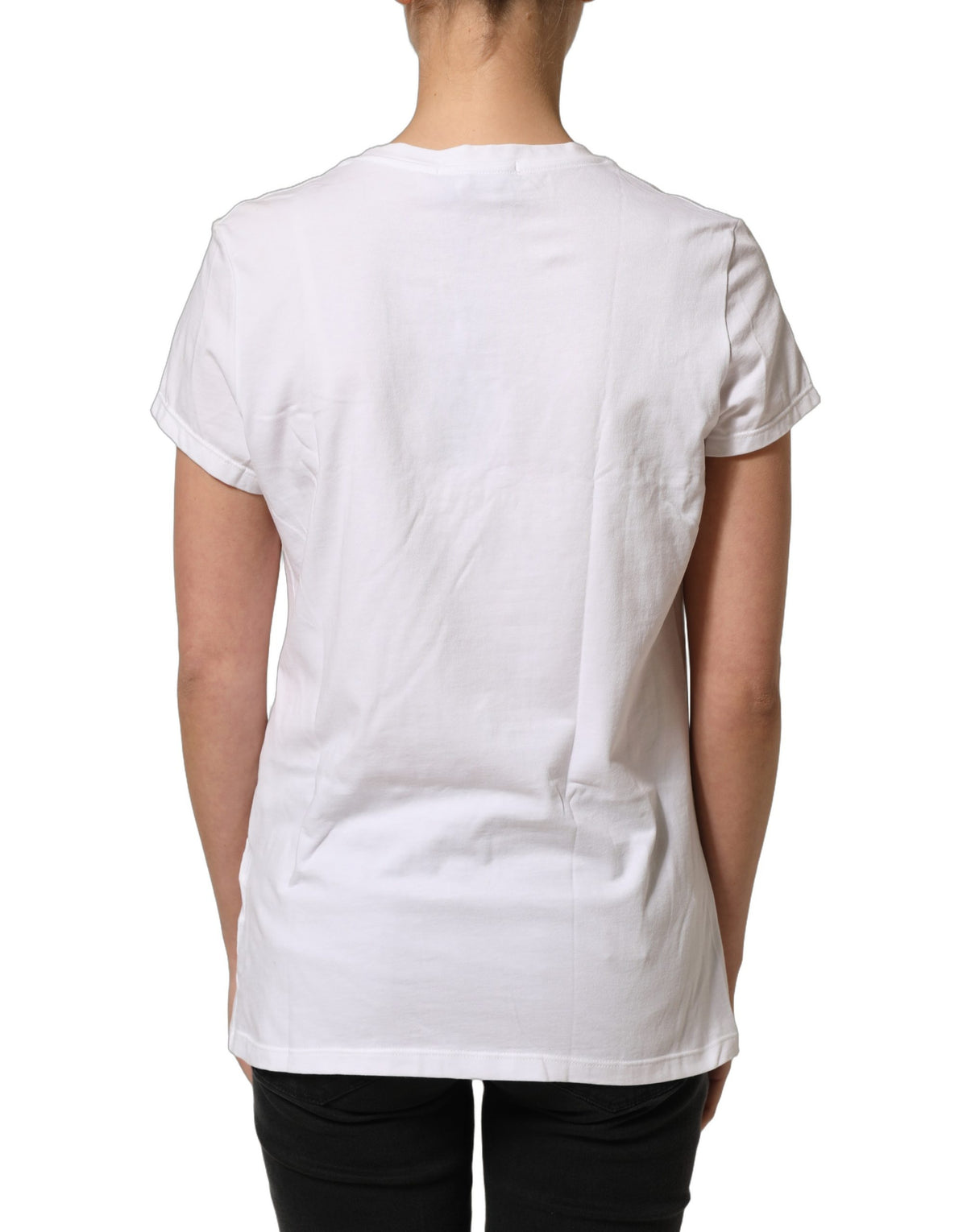 Scervino Street White Crew Neck Short Sleeves Embellished T-shirt