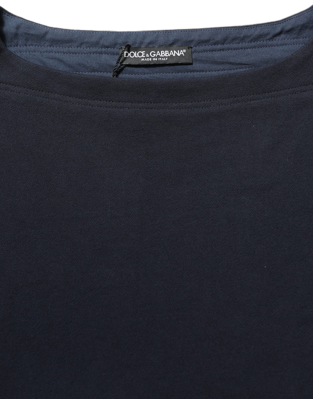 Dolce & Gabbana Dark Blue Logo Cotton Sweatshirt Sweater