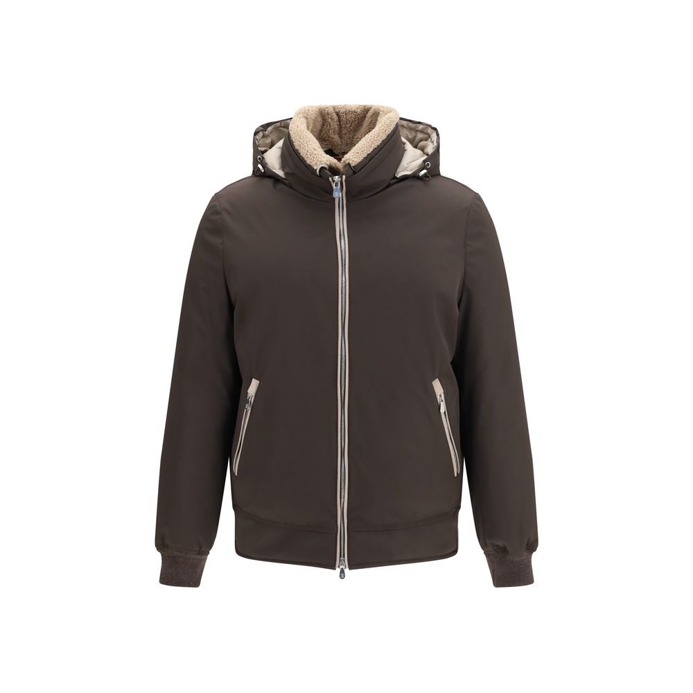 Brunello Cucinelli Brown Polyamide Shell Jacket