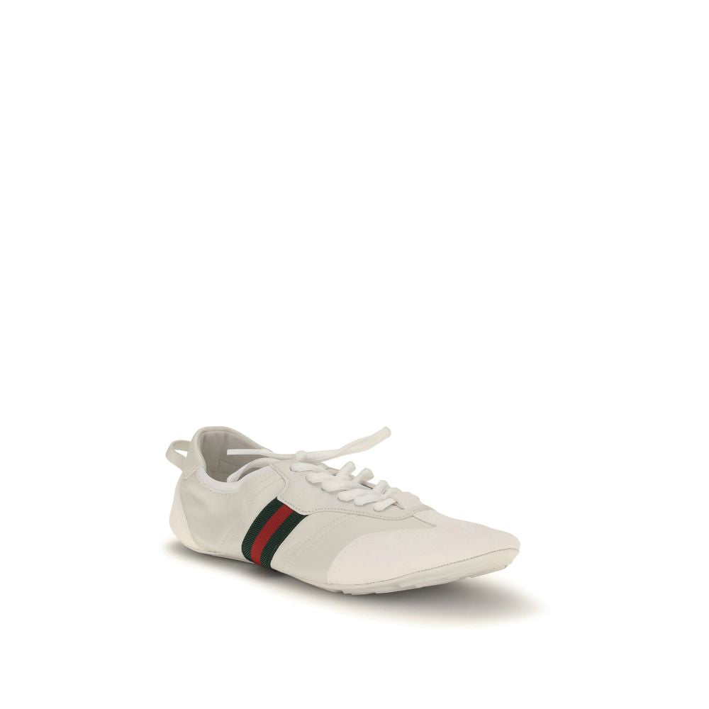 Gucci White Leather Low Top Sneakers