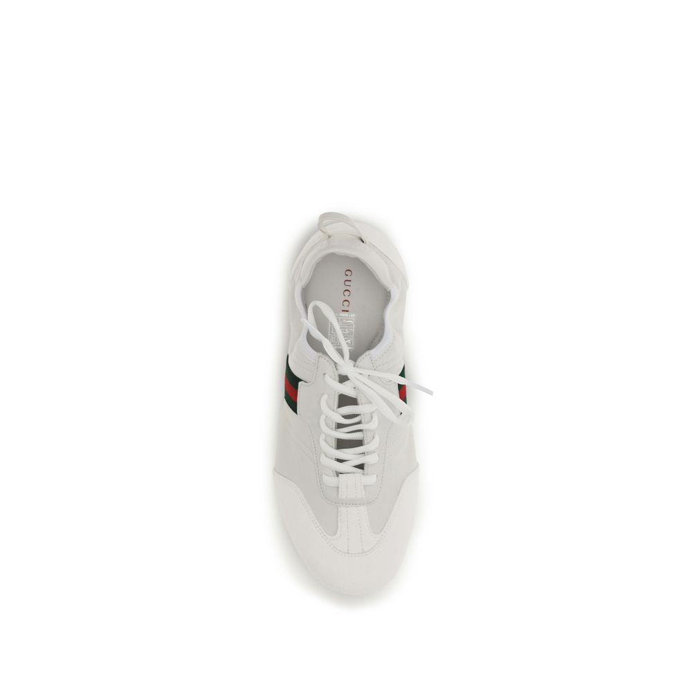Gucci White Leather Low Top Sneakers