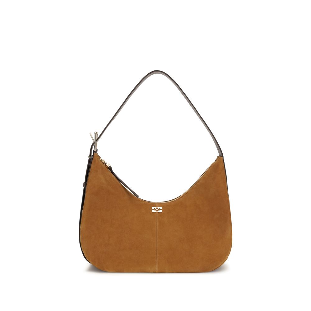 Ganni Brown Recycled Shoulder Bag