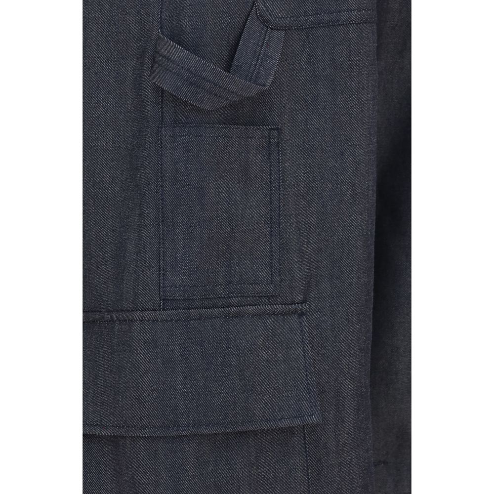 Balenciaga Blue Wool Cargo Pants