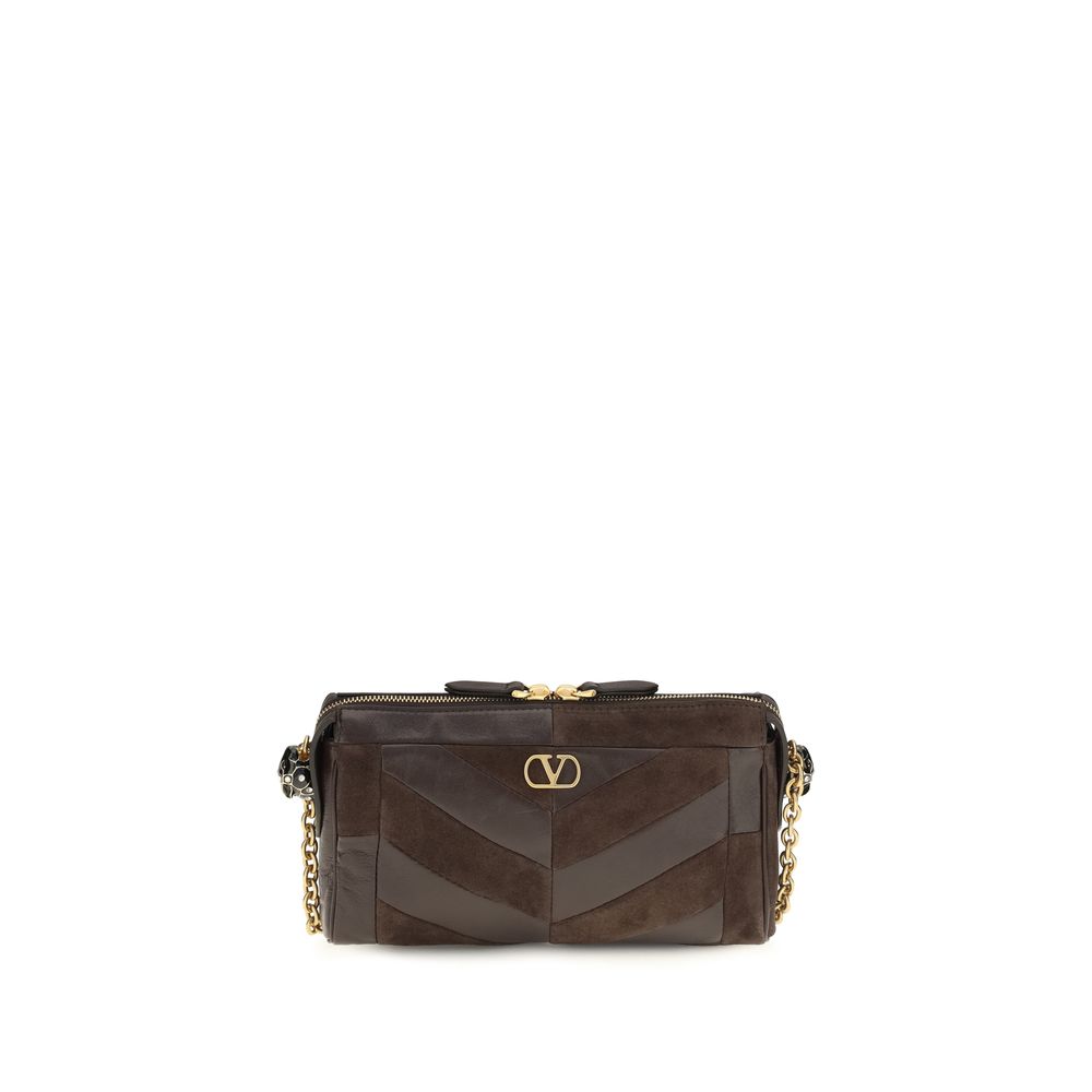 Valentino Garavani Brown Leather Shoulder Bag