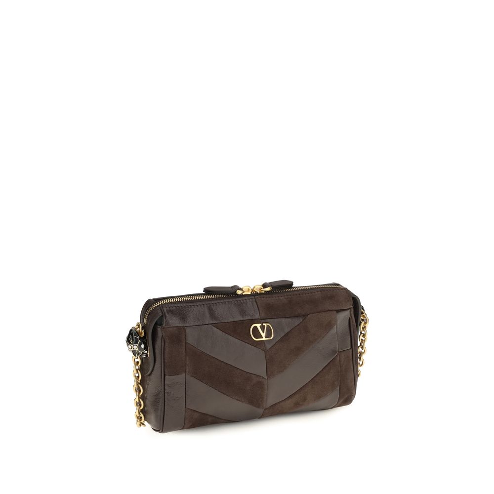Valentino Garavani Brown Leather Shoulder Bag
