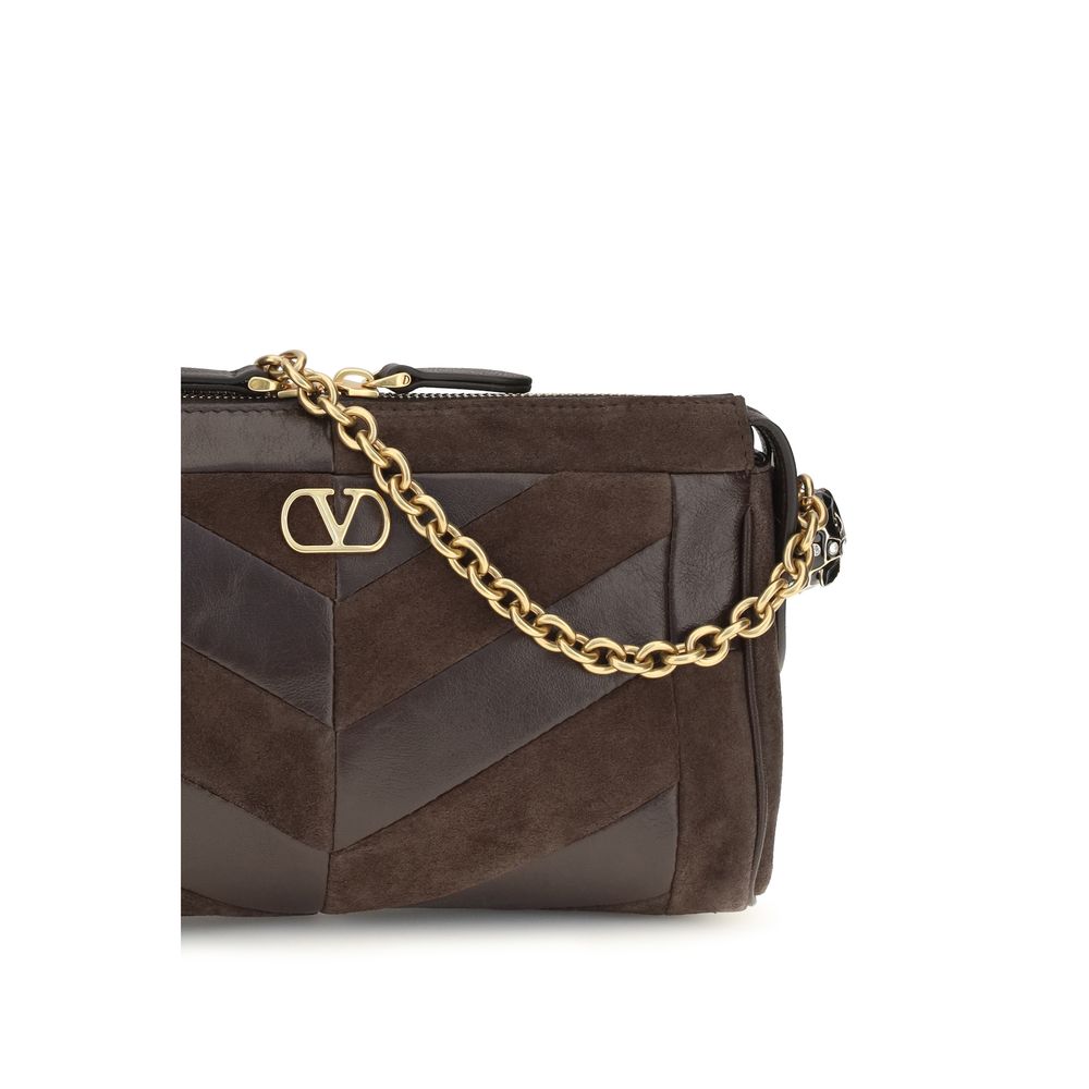 Valentino Garavani Brown Leather Shoulder Bag