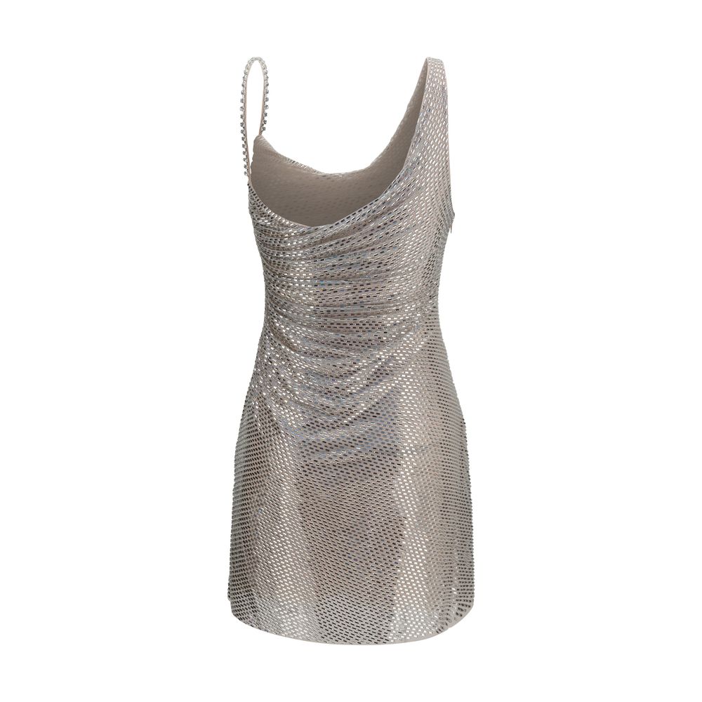 Self-Portrait Silver Cocktail Dress