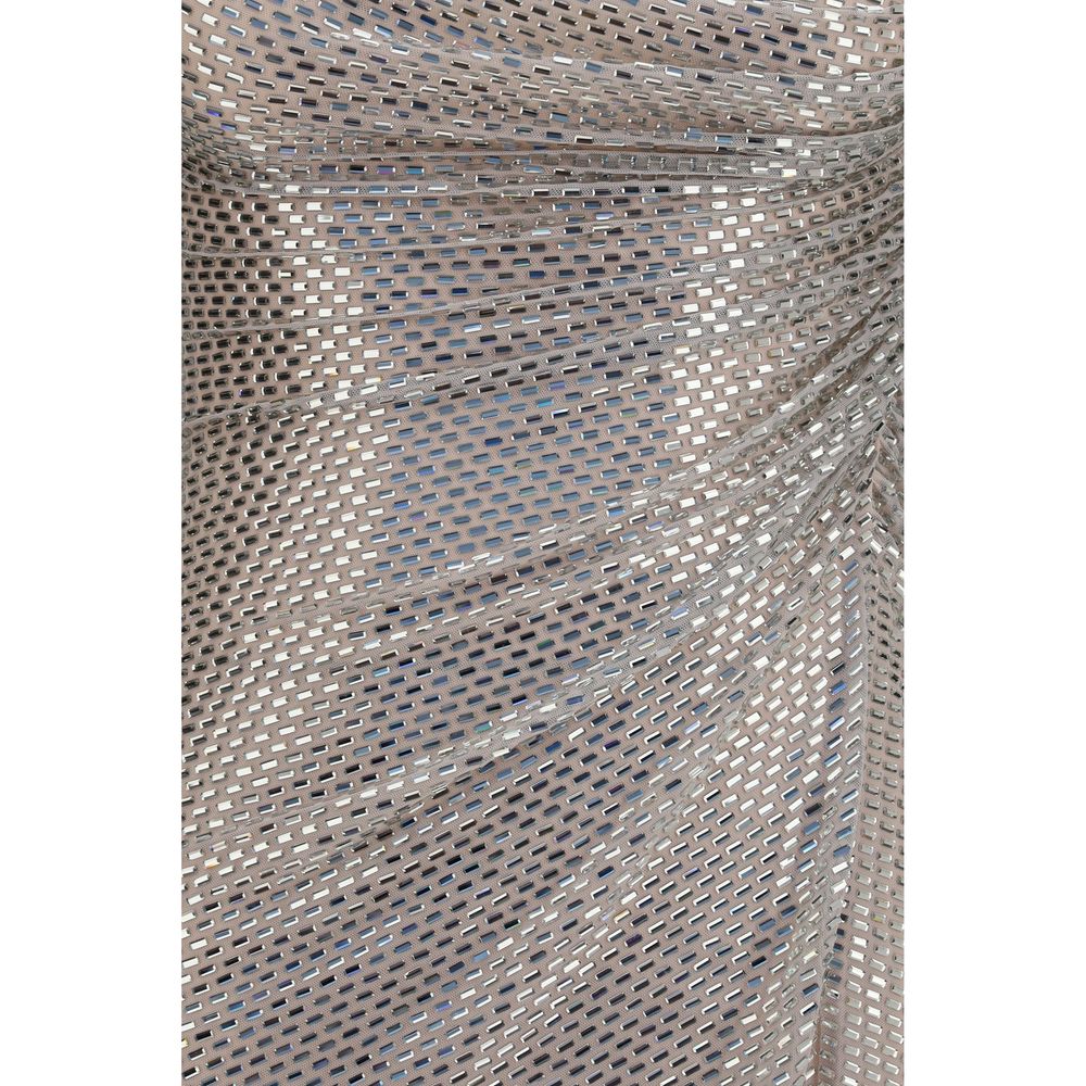 Self-Portrait Silver Cocktail Dress