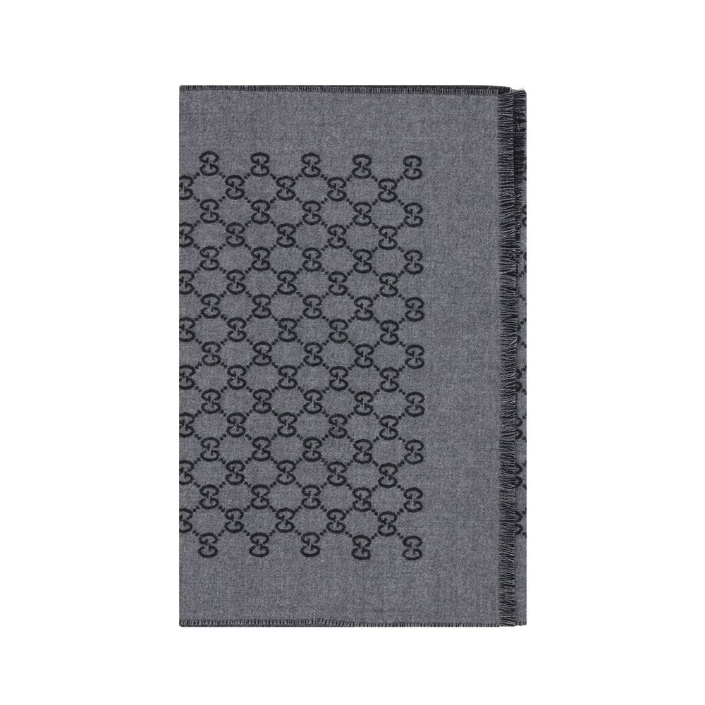 Gucci Gray Wool Scarf