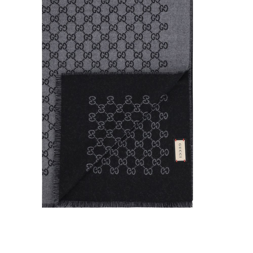 Gucci Gray Wool Scarf