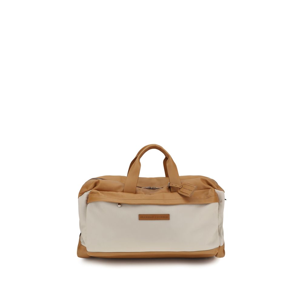 Brunello Cucinelli Beige Leather Luggage And Travel