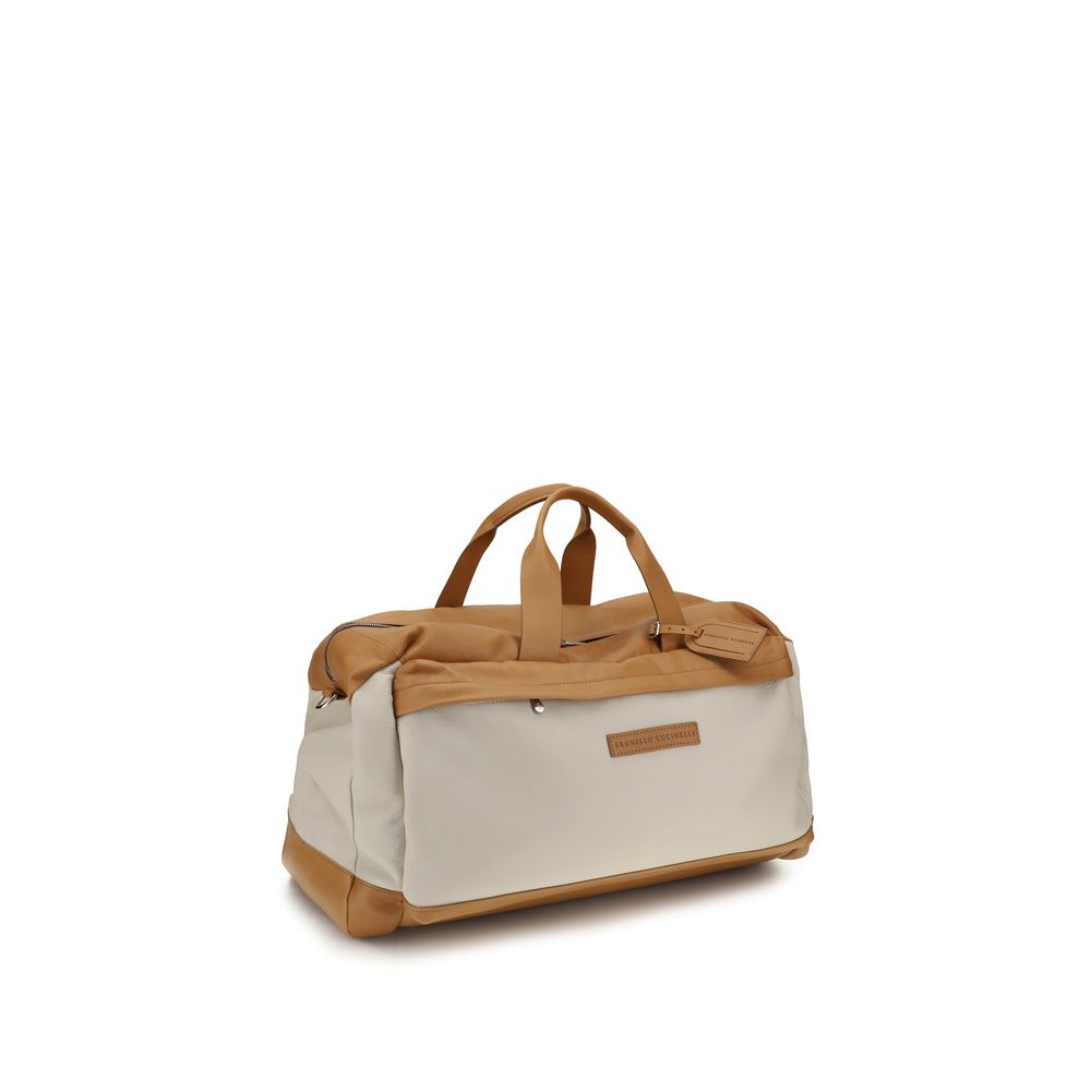 Brunello Cucinelli Beige Leather Luggage And Travel