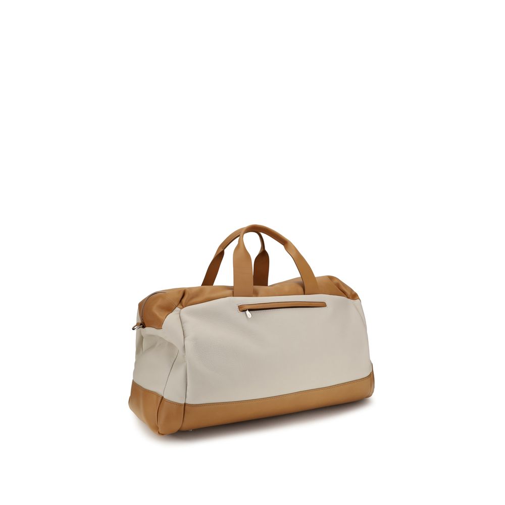Brunello Cucinelli Beige Leather Luggage And Travel
