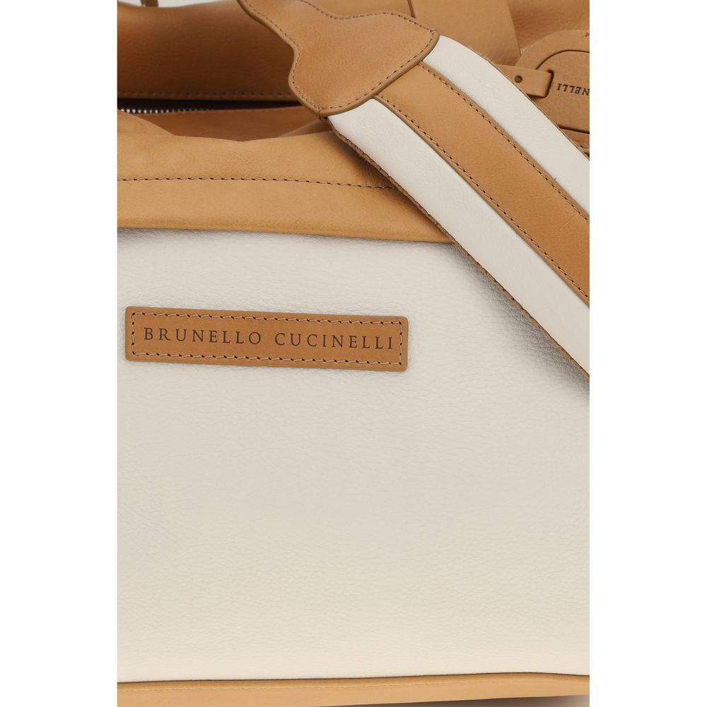 Brunello Cucinelli Beige Leather Luggage And Travel