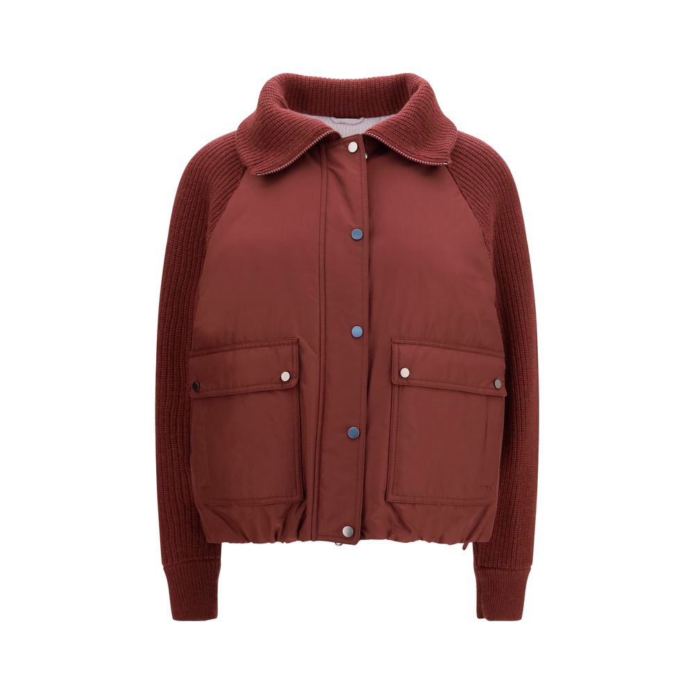Brunello Cucinelli Bordeaux Full-Length Jacket