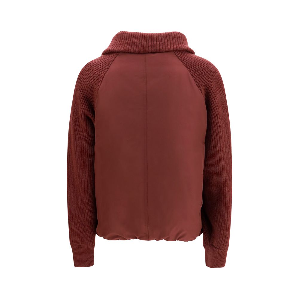 Brunello Cucinelli Bordeaux Full-Length Jacket