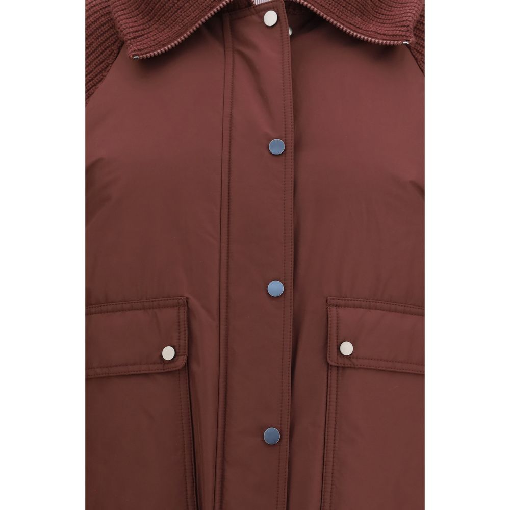 Brunello Cucinelli Bordeaux Full-Length Jacket