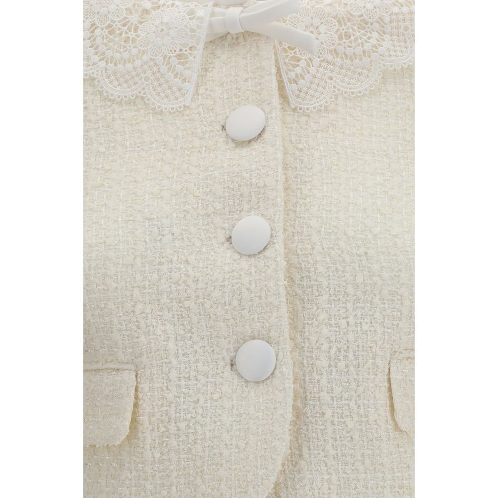 Self-Portrait Beige Full-Length Jacket