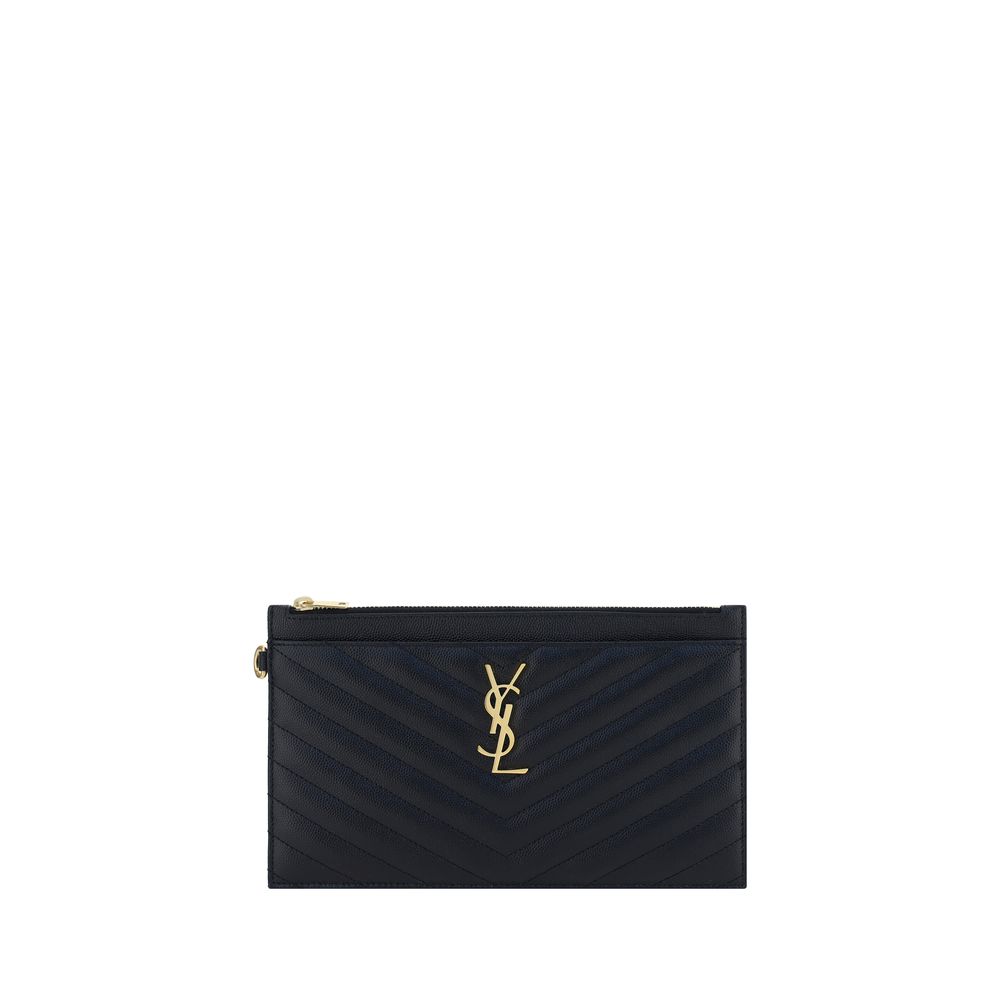 Saint Laurent Black Leather Wallet