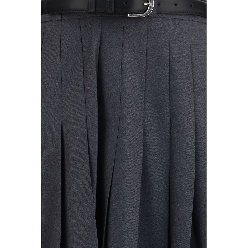 Self-Portrait Gray Long Skirt