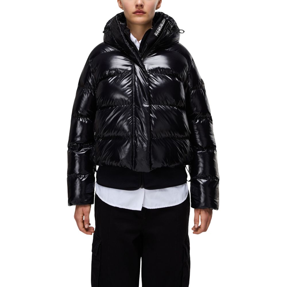 Napapijri Black Recycled Full-Length Jacket