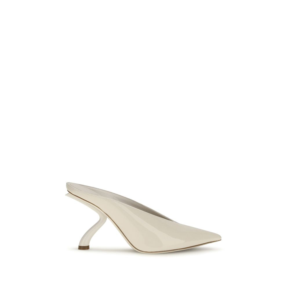 Ferragamo Beige Leather Mules