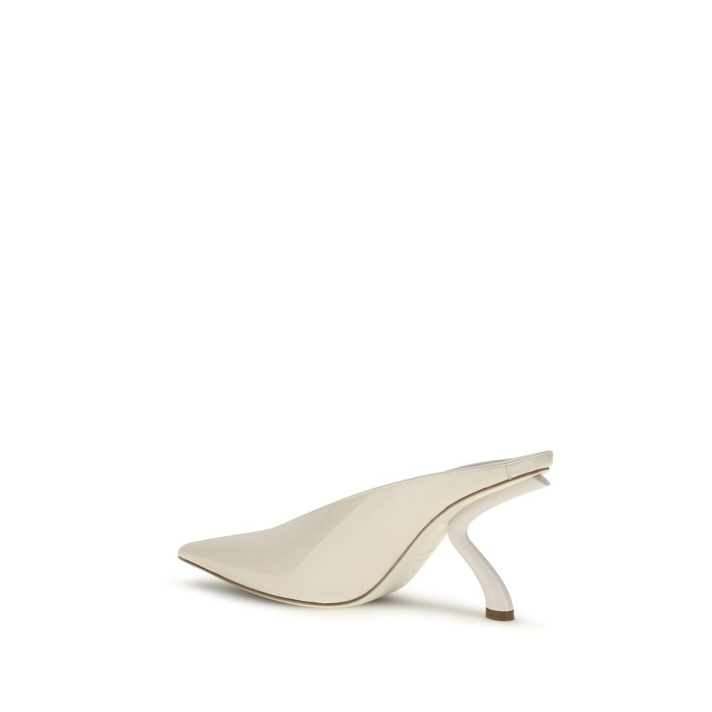 Ferragamo Beige Leather Mules