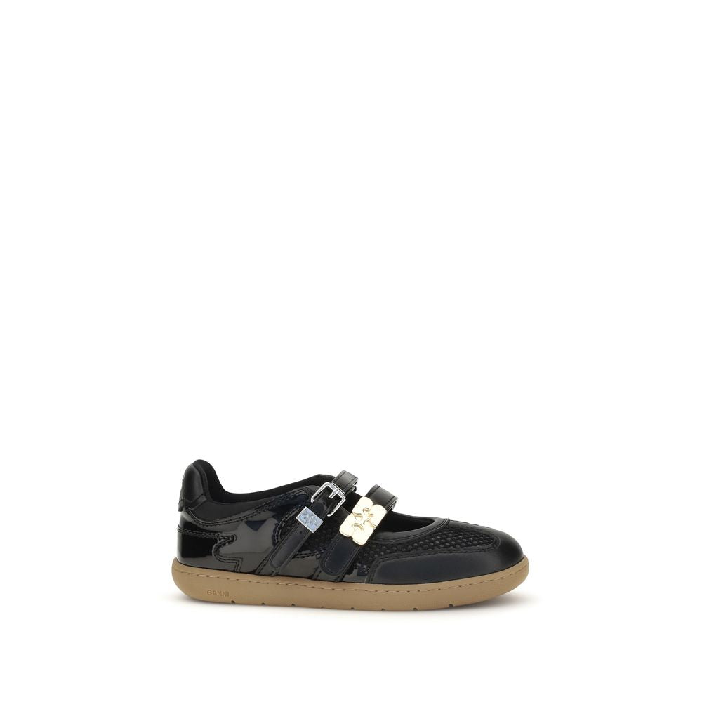 Ganni Black Ballet Flats